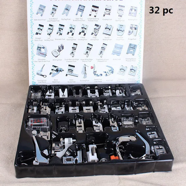 3/11/32/35/41/52/62pcs Mini Domestic Sewing Machine Braiding Blind Stitch Darning Presser Foot Feet Kit Set For Brother Singer