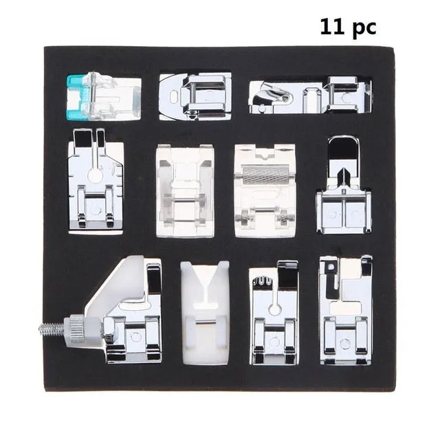 3/11/32/35/41/52/62pcs Mini Domestic Sewing Machine Braiding Blind Stitch Darning Presser Foot Feet Kit Set For Brother Singer