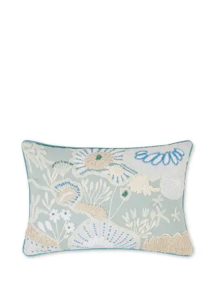 35X50 cm cushion with applications and embroidery