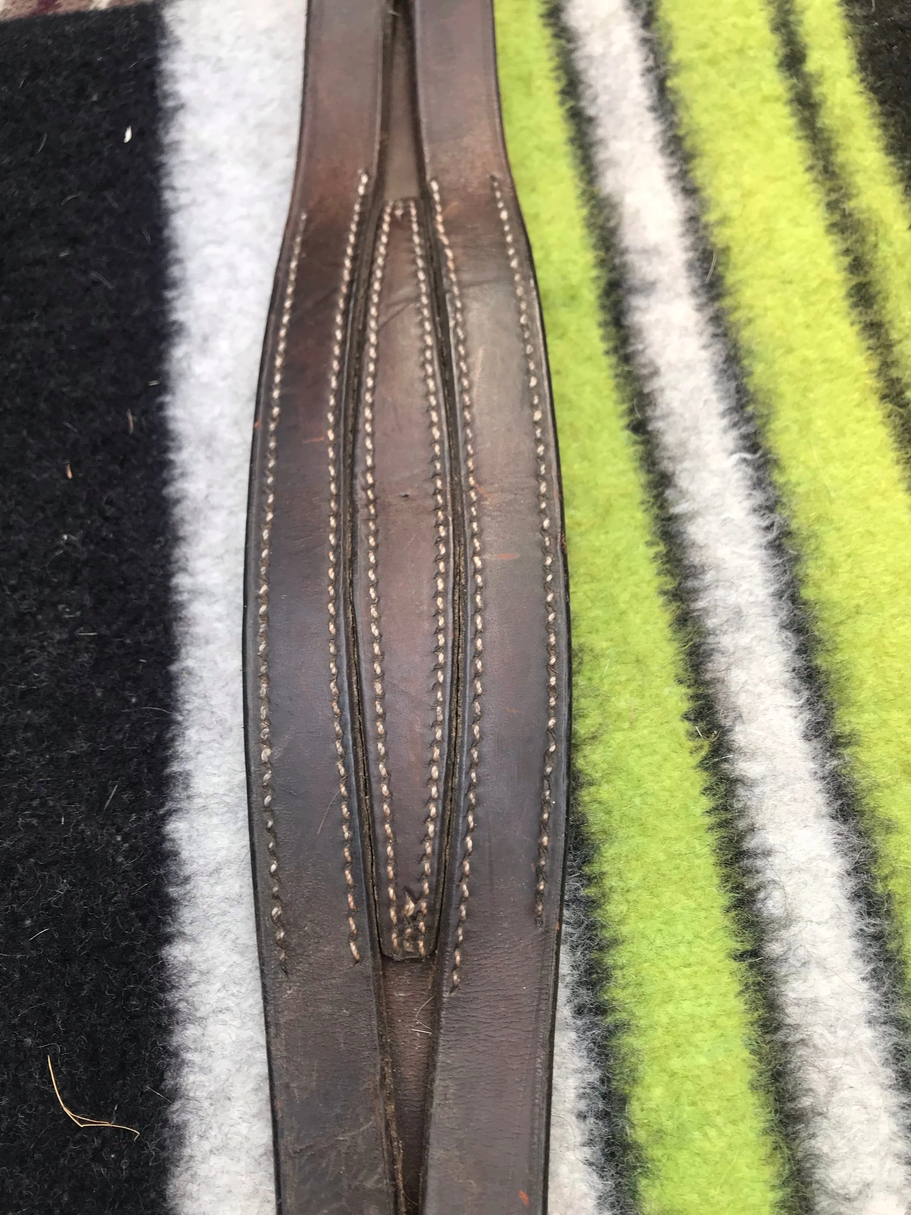 49” brown leather girth