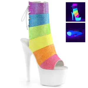 ADORE-1018RBG  Rainbow Multi Glitter/Neon White