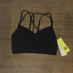 All in Motion Women's Low Support Strappy Longline Bra 66ZRL Black M
