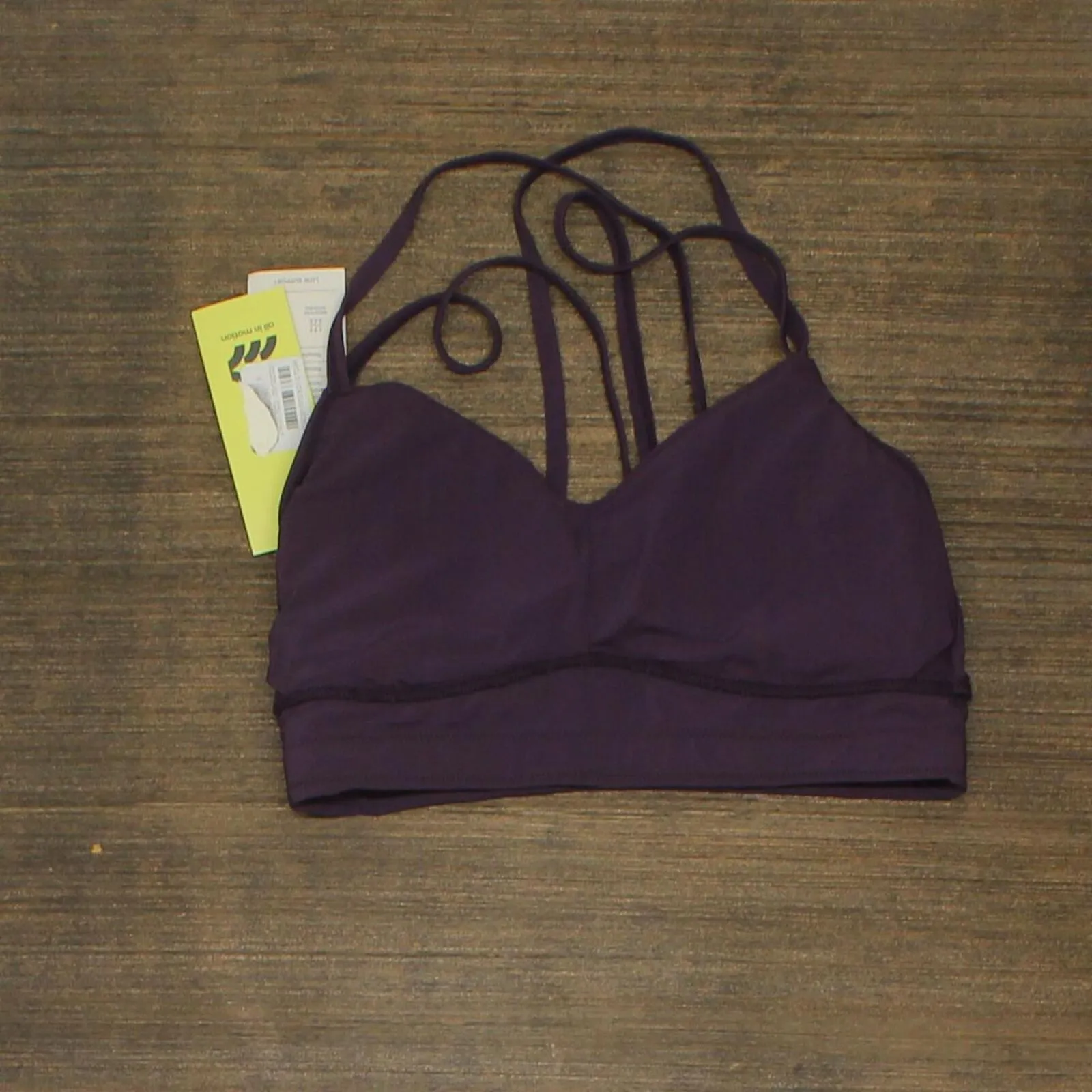 All in Motion Women's Low Support Strappy Longline Bra 66ZRL Purple S
