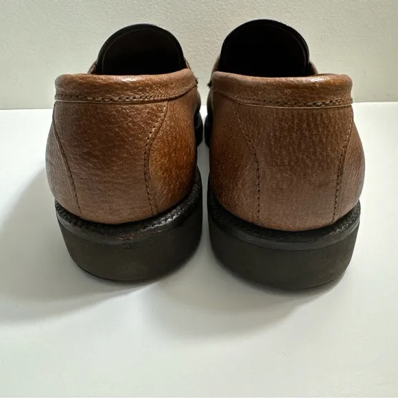 Allen Edmonds‎ Hamilton Men’s Size 10 B Boar Leather Slip On Loafer Shoes VIBRAM