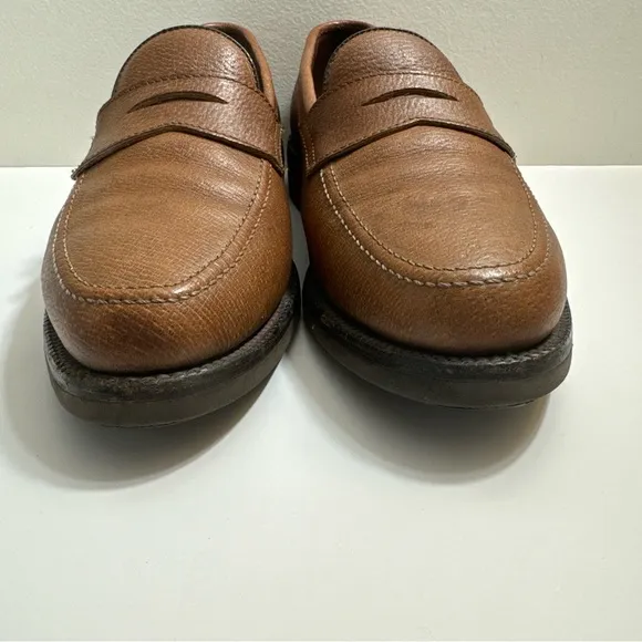 Allen Edmonds‎ Hamilton Men’s Size 10 B Boar Leather Slip On Loafer Shoes VIBRAM