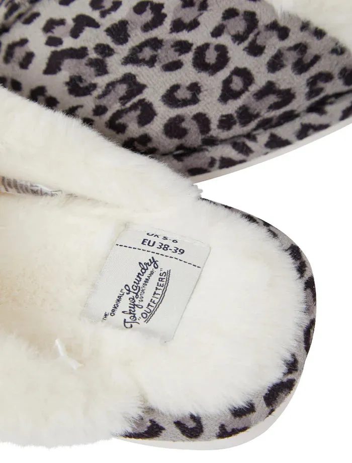 Bogota Faux Suede Mule Slippers Grey