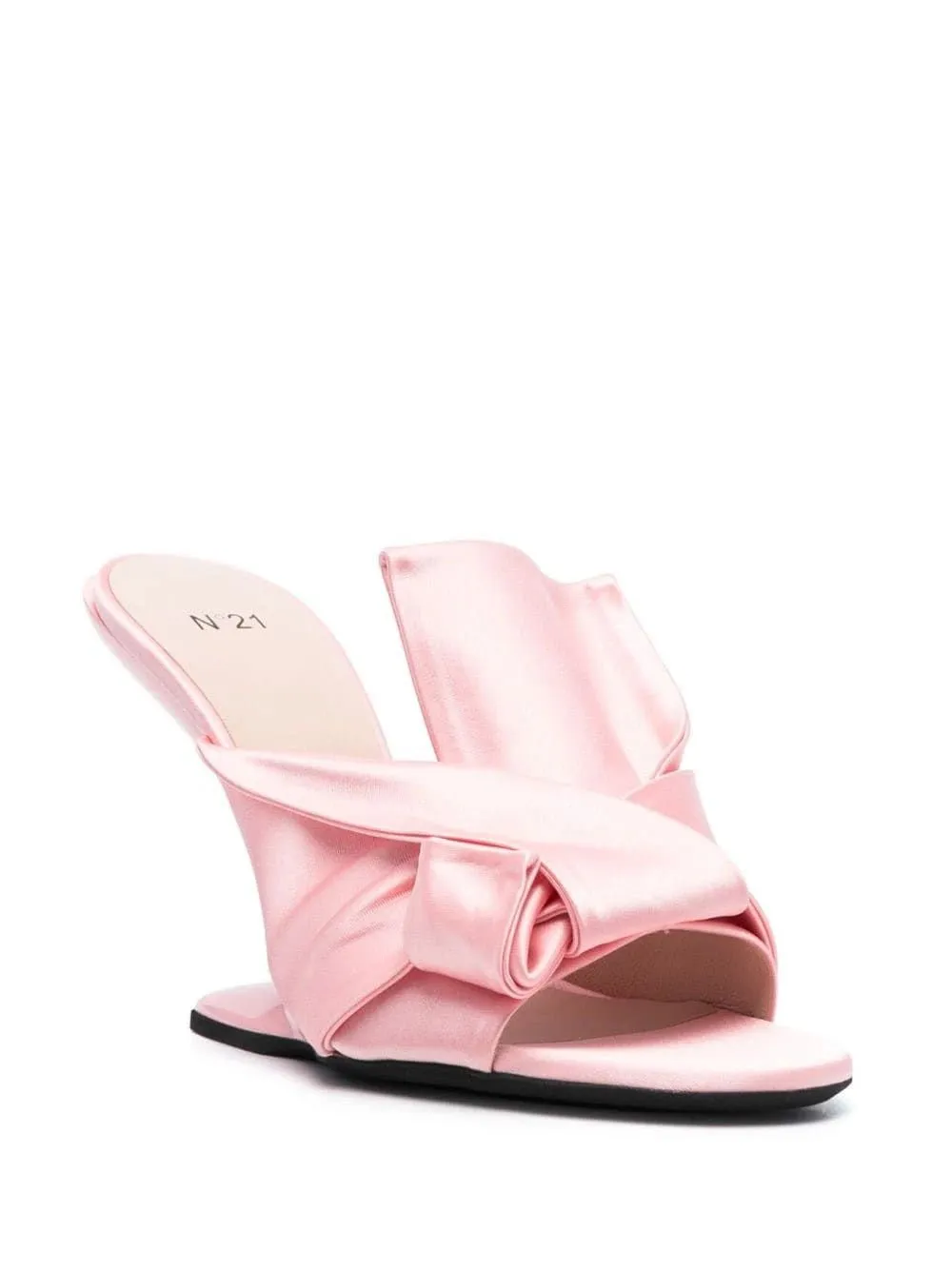 Bow Houdini satin mules