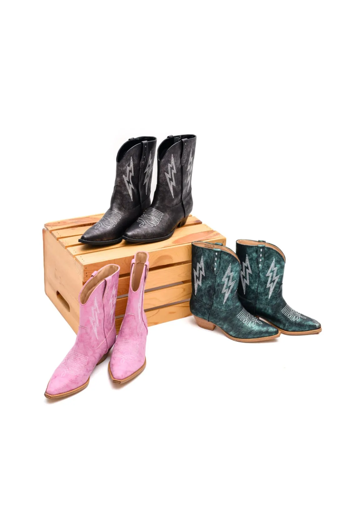 Bowie Metallic Boot in Pink