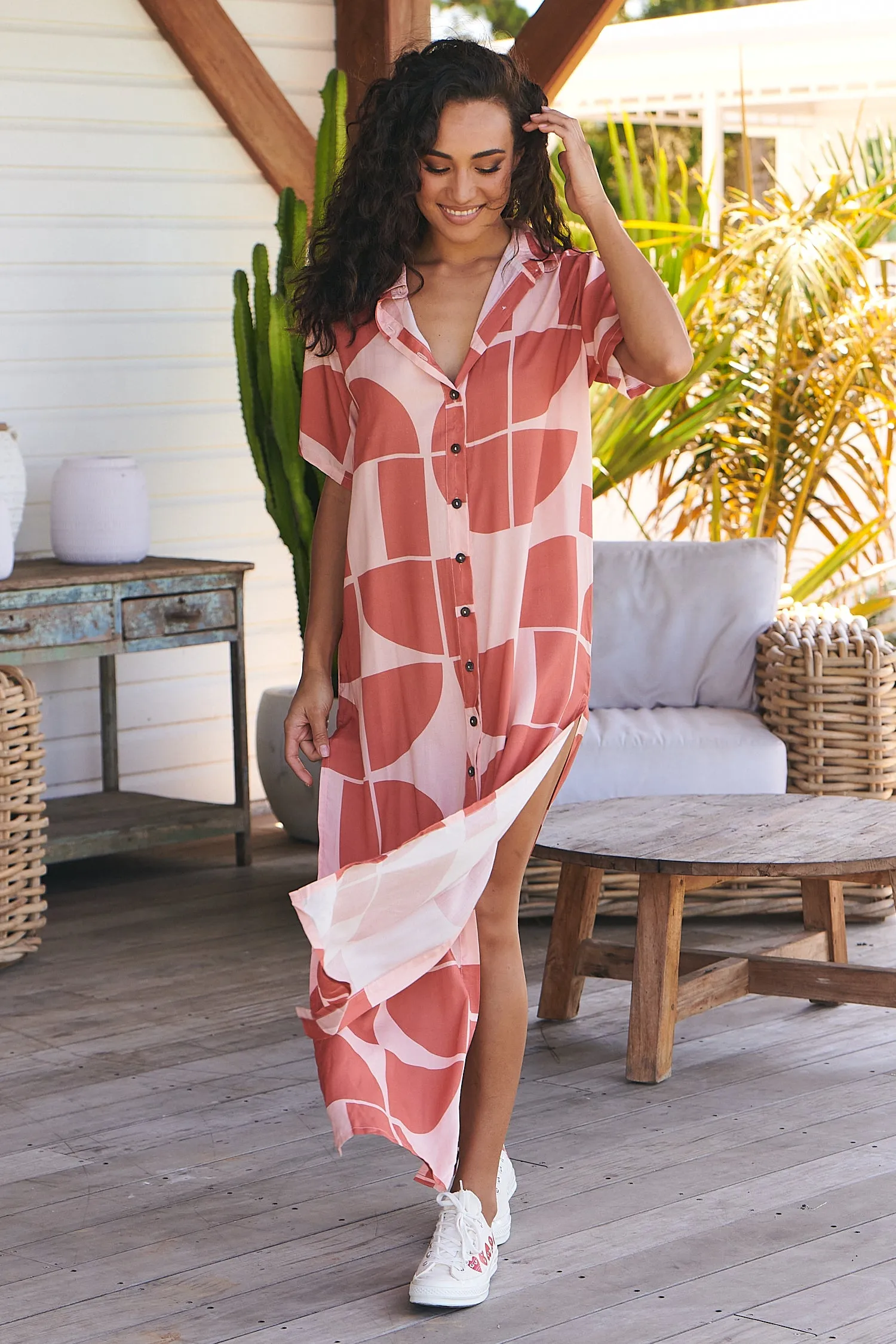 Cali Print Vicky Shirt Dress