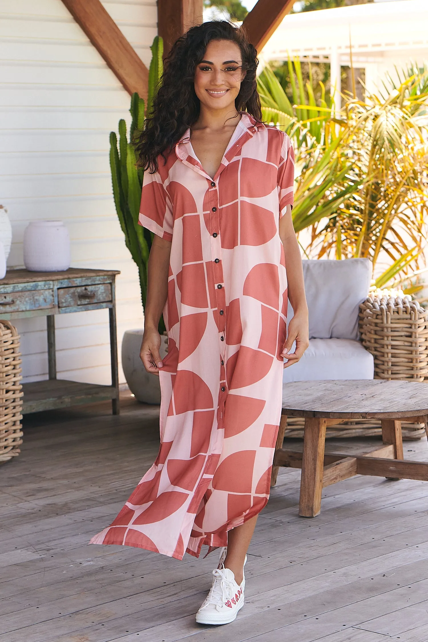 Cali Print Vicky Shirt Dress