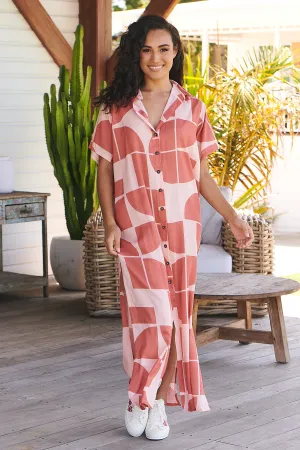 Cali Print Vicky Shirt Dress