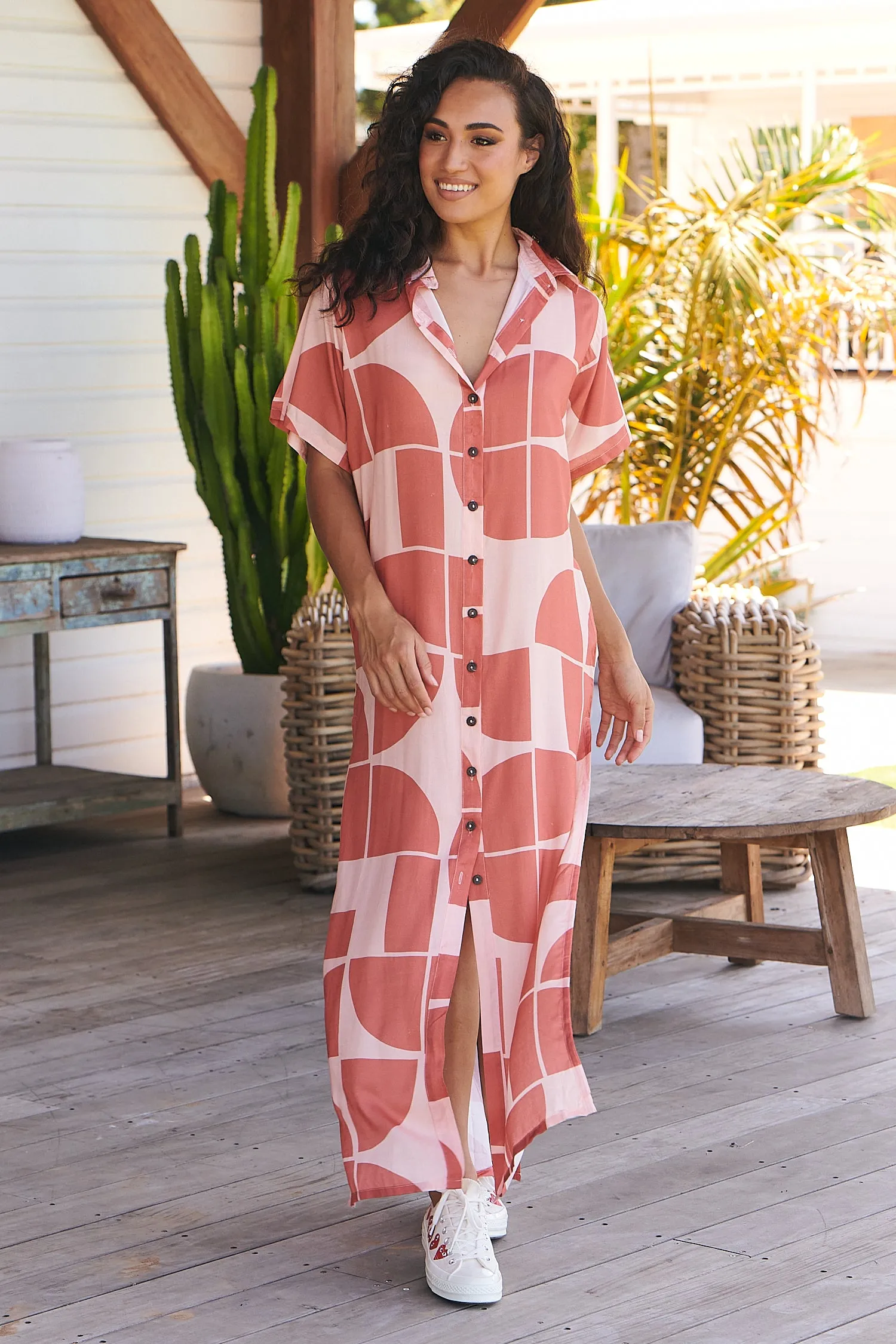 Cali Print Vicky Shirt Dress