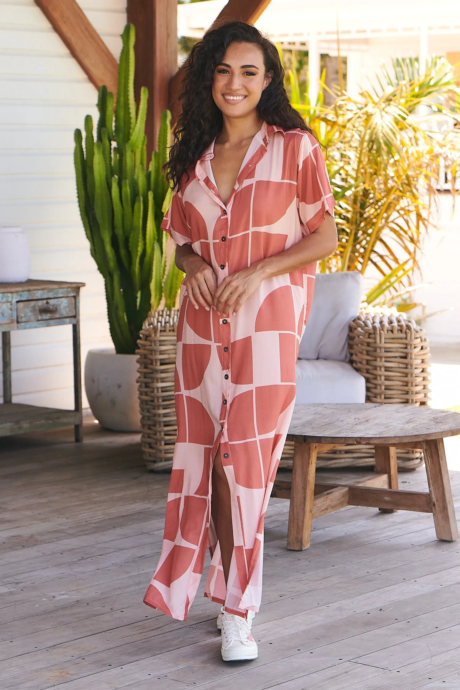 Cali Print Vicky Shirt Dress