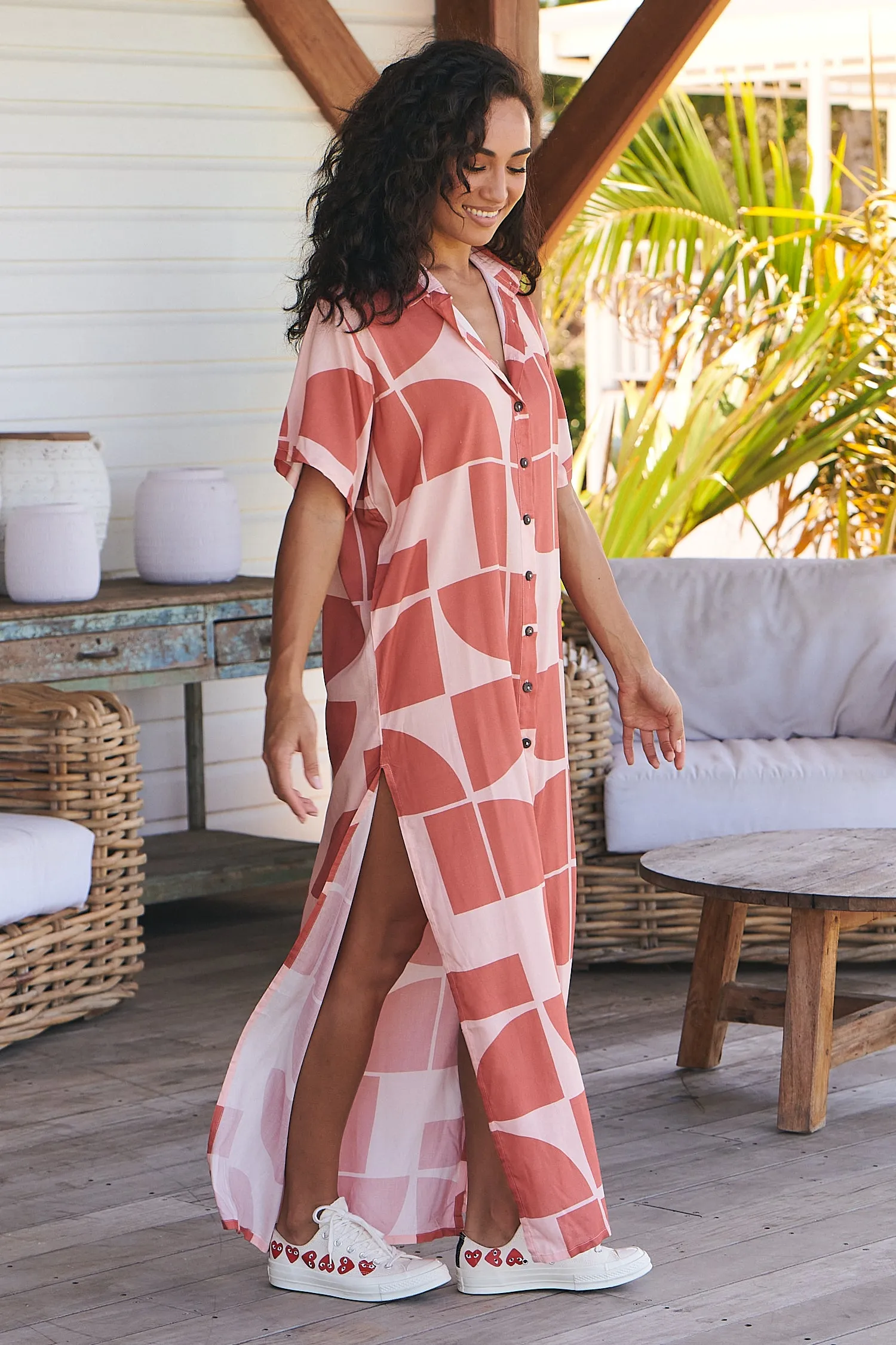 Cali Print Vicky Shirt Dress