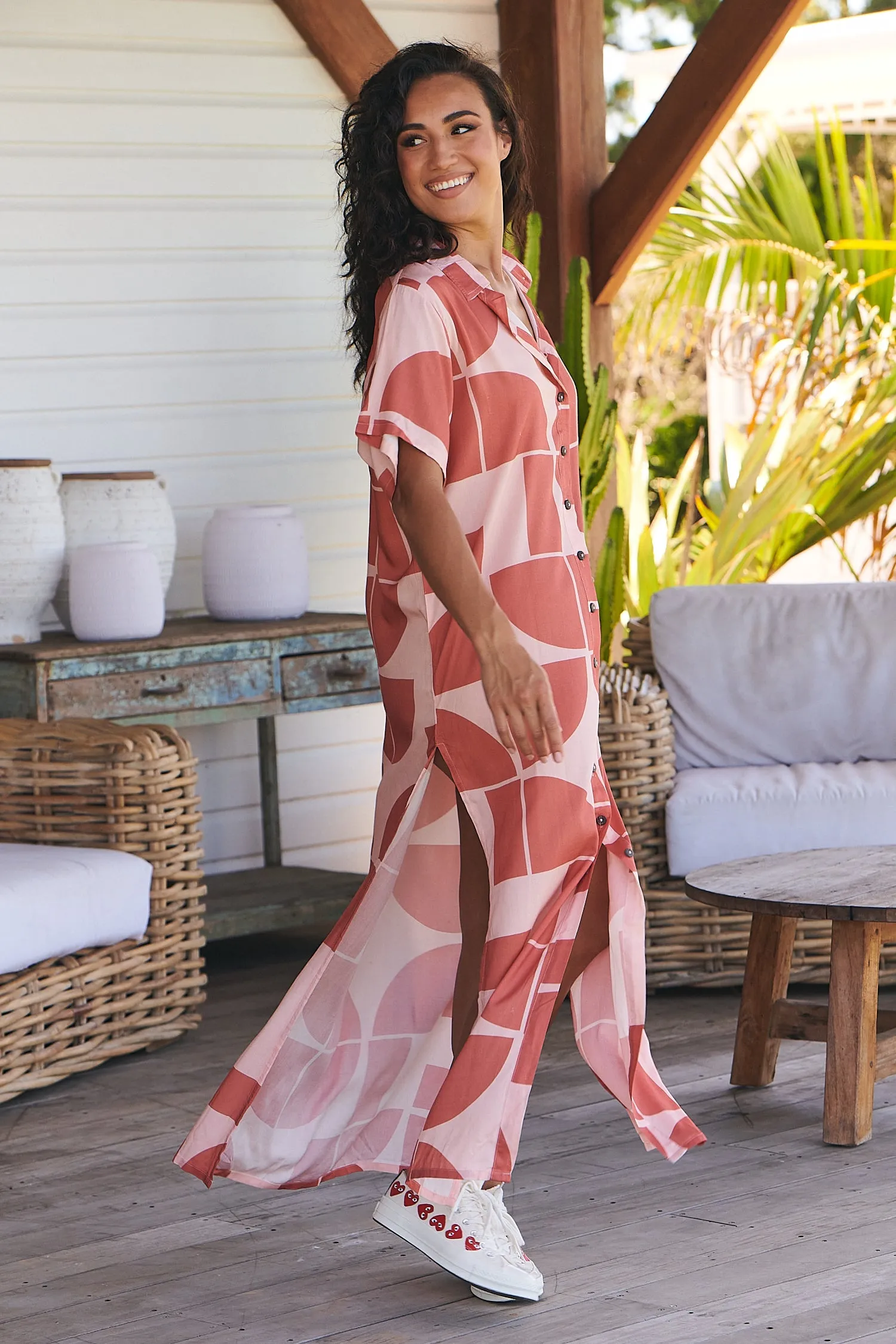 Cali Print Vicky Shirt Dress