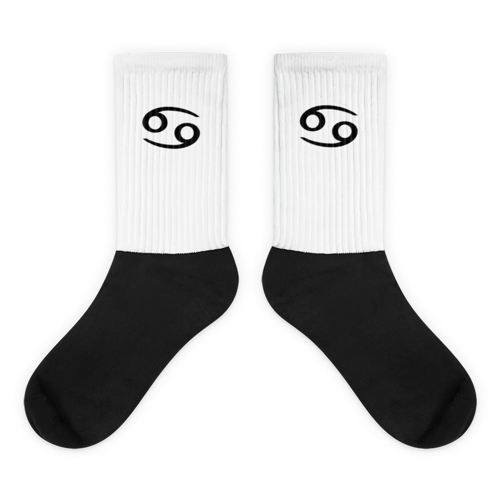 CANCER SOCKS - Zodiac Symbol Text Design