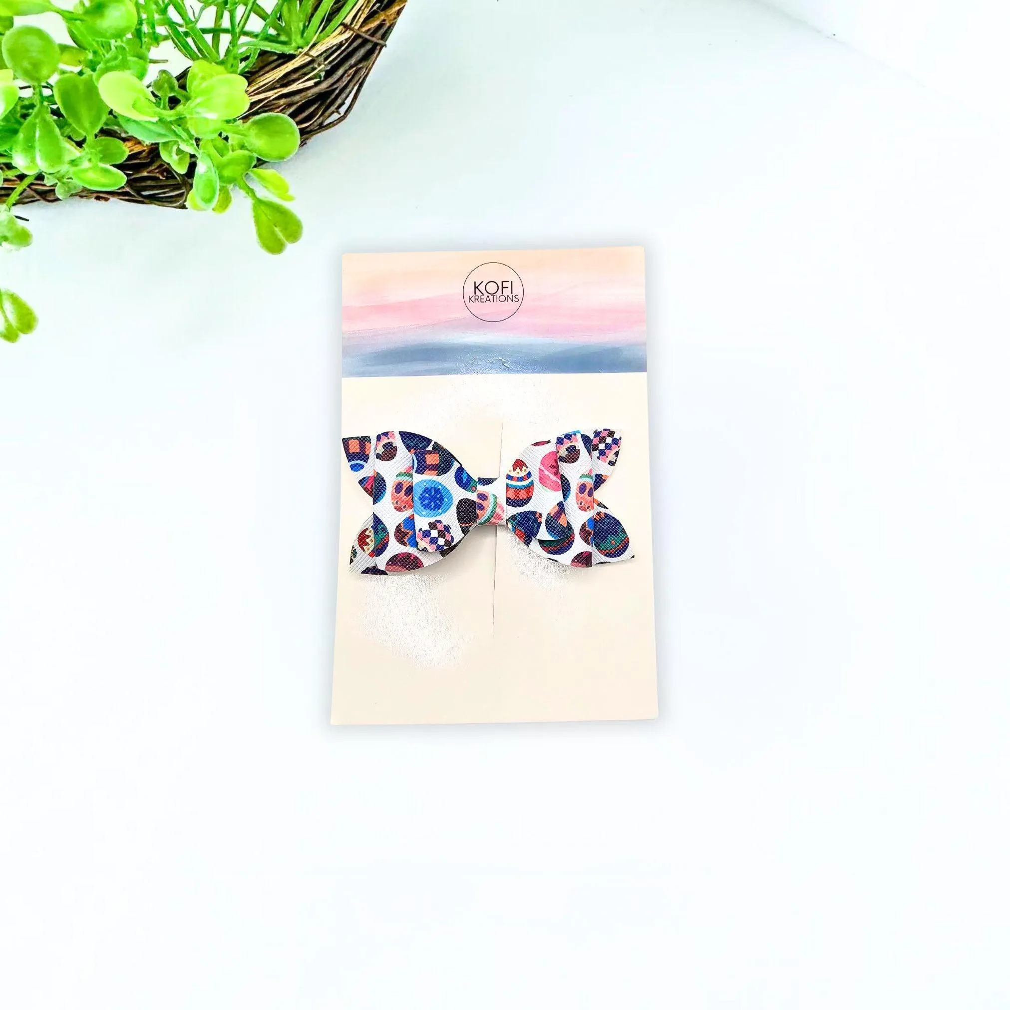 Colorful Eggs Hair Bow