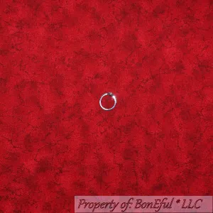 Cotton Fabric BTY Dark Maroon Red Rose Calico USA Tone Blender SALE