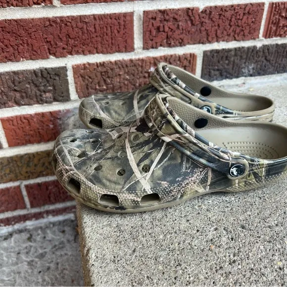 Crocs Green Nature Camouflage Slip On Crocs