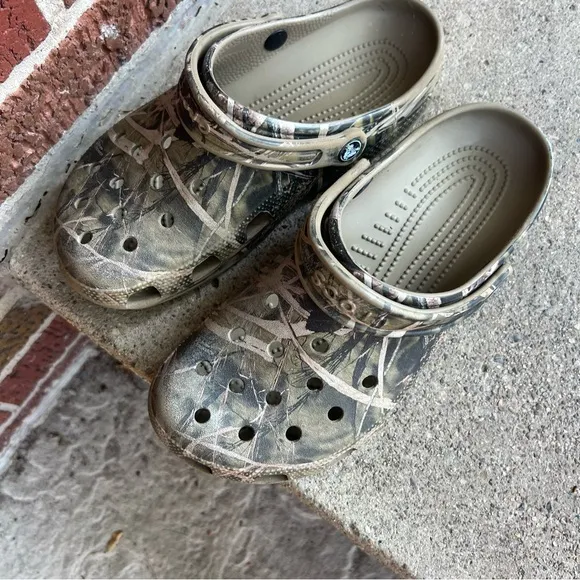Crocs Green Nature Camouflage Slip On Crocs