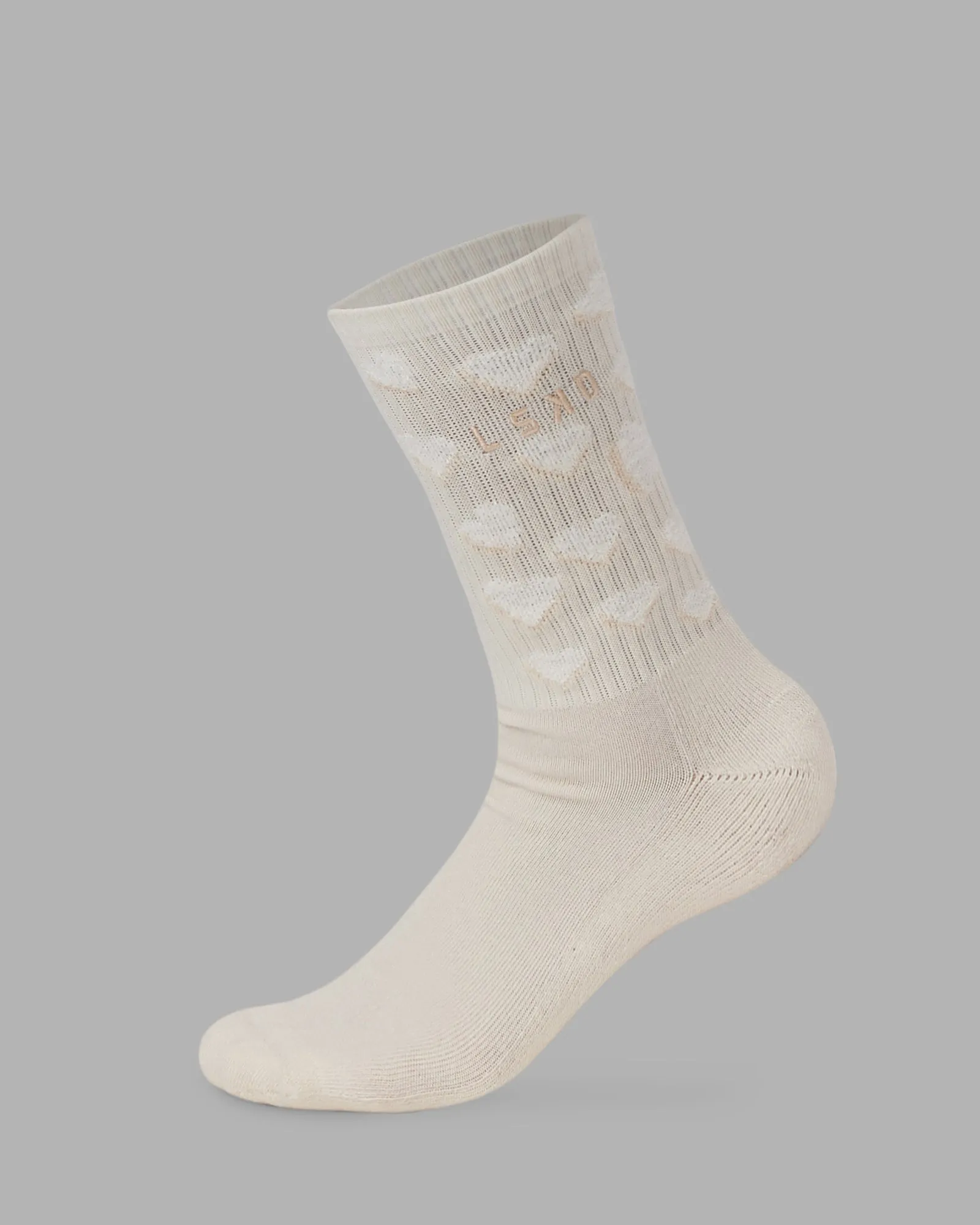 Cupid Crew Socks - Off White-White