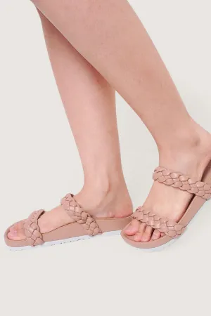 Double Strap Braided Sliders