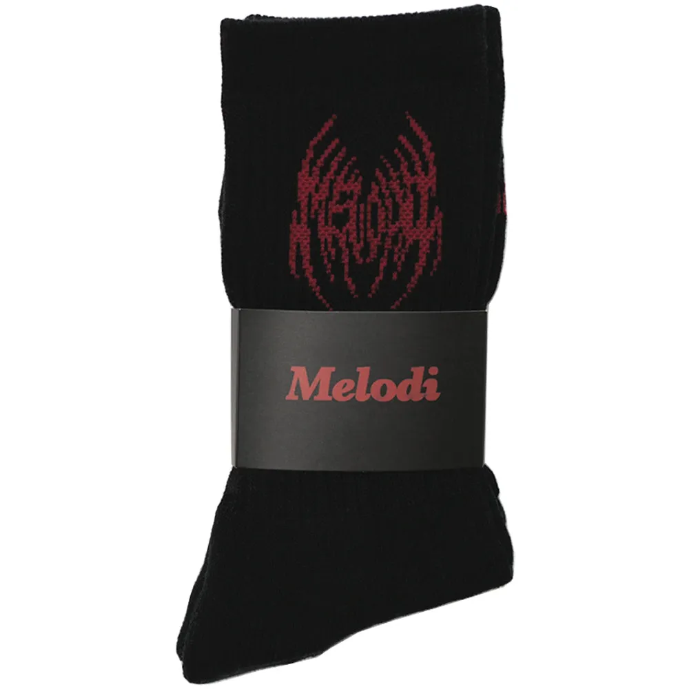 EC Melodi Logo Socks Black/Red