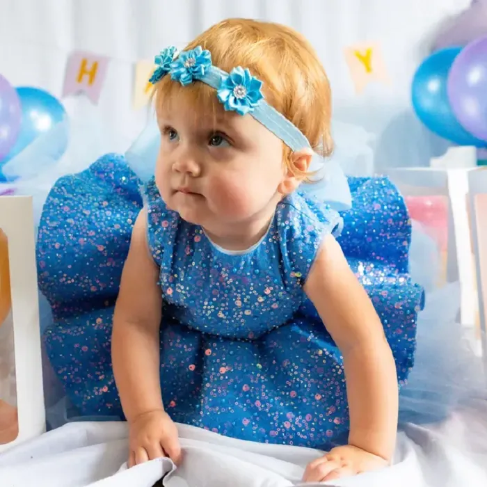 Elegant sequin baby dress, birthday party girl dress, wedding flower girl evening dress with tiara