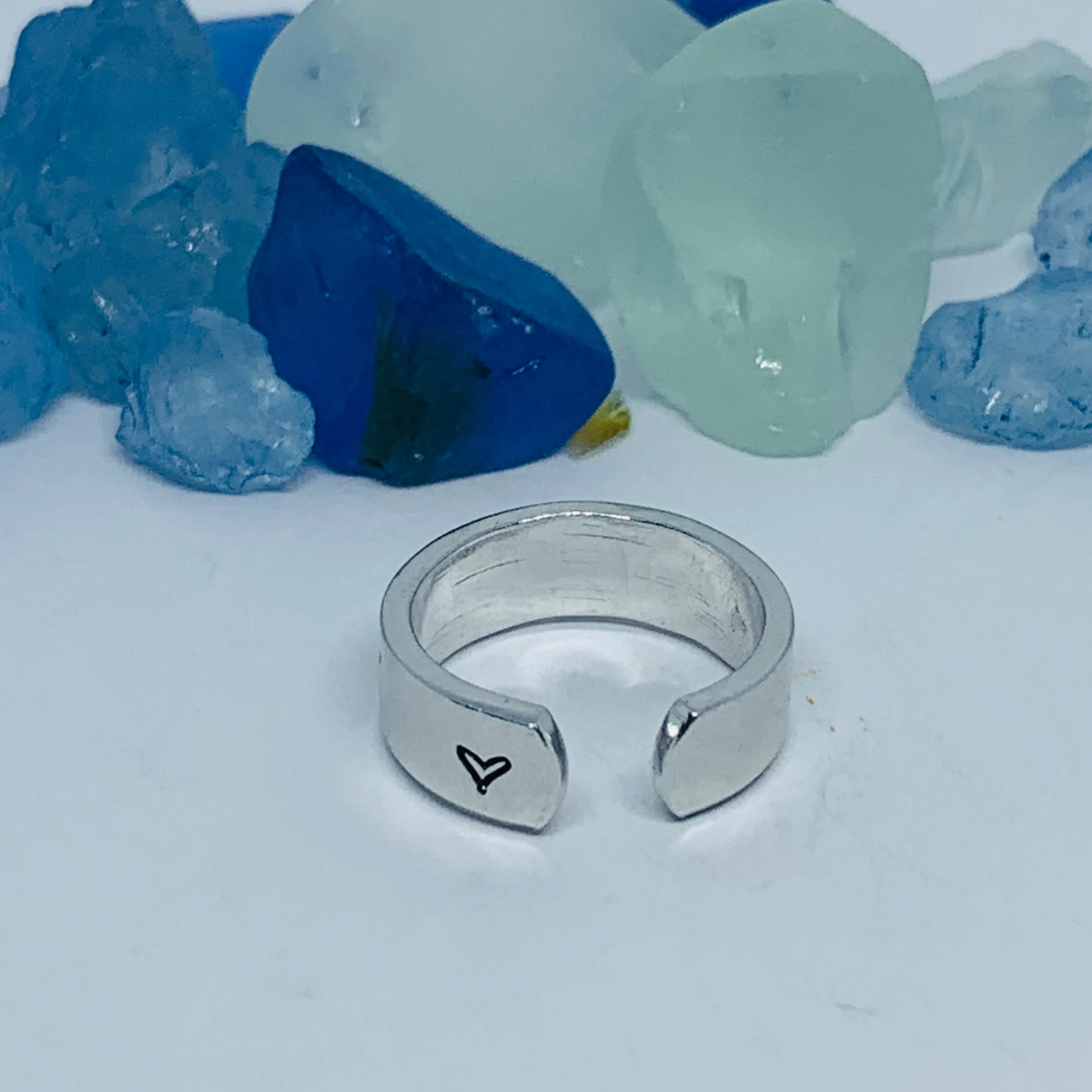 ENOUGH! Hand Stamped Ring | Pinky Promise | Self Worth Jewelry | Gun Safety | Stamped Metal Cuff Ring | No More | Fundraiser