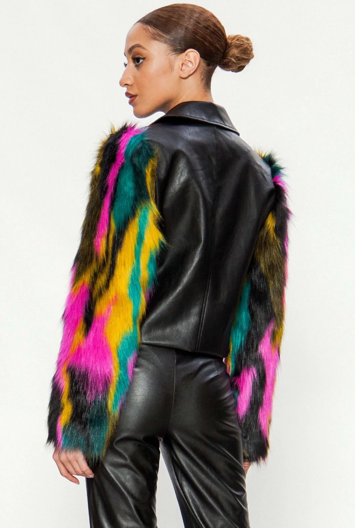 Faux Leather Moto Jacket