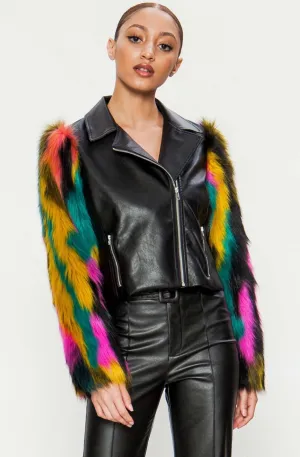 Faux Leather Moto Jacket