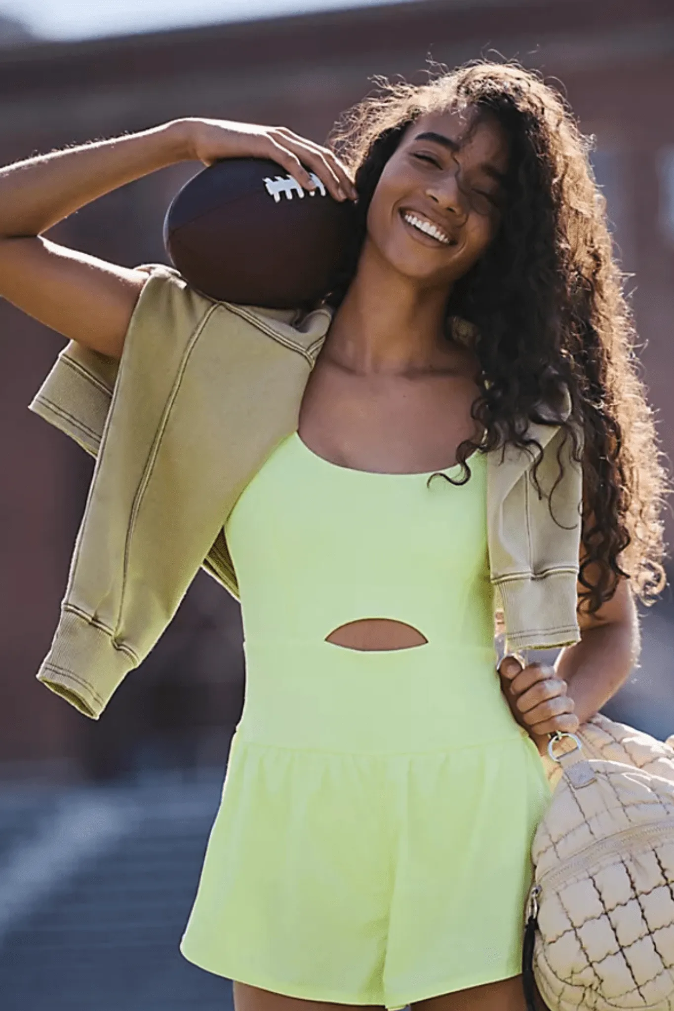 Free People: Righteous Runsie in Sour Citrus