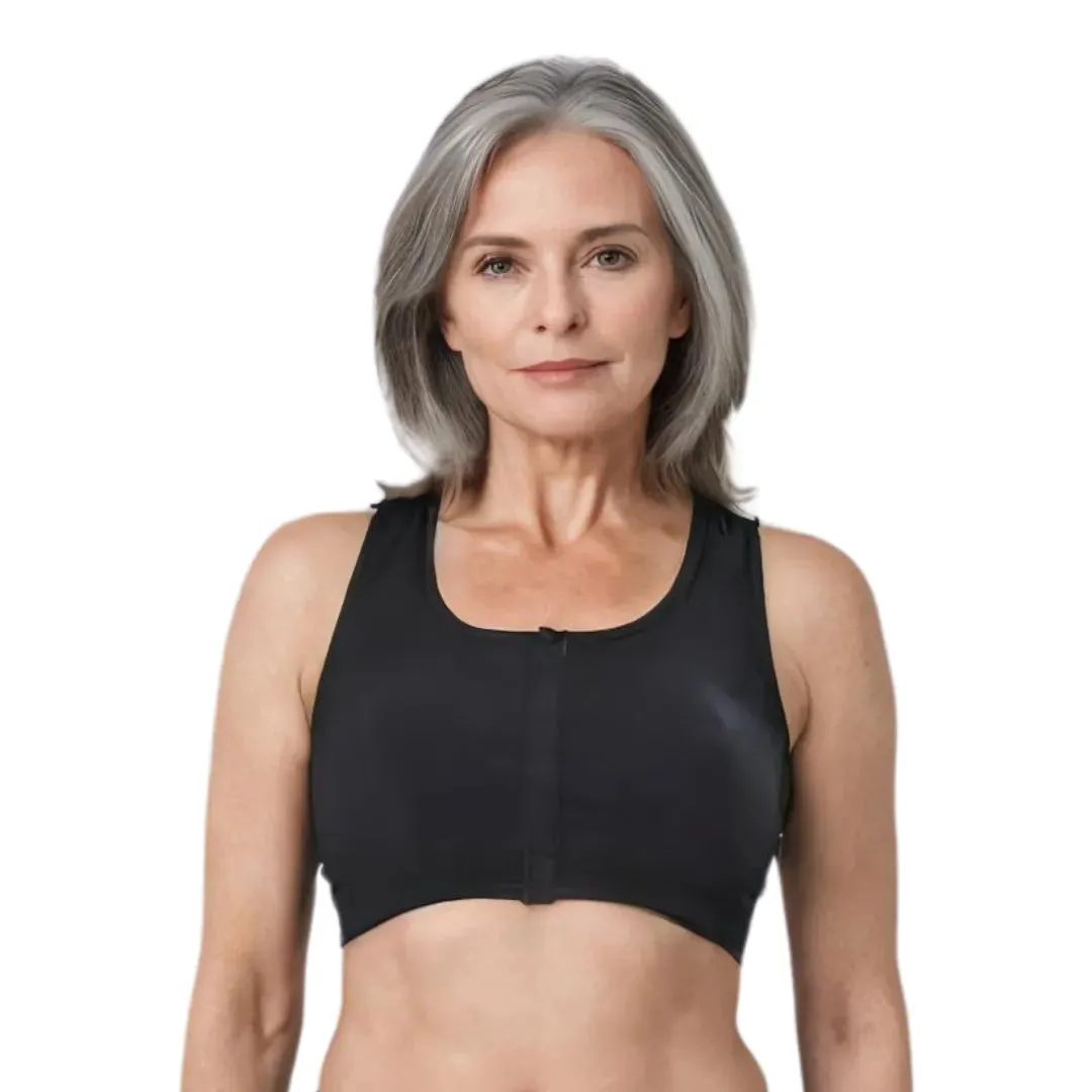 Front Open Bra For Elderly | Non Padded | Non Wired | Racerback | Full Coverage