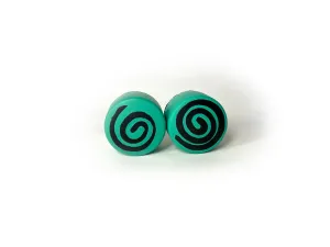 Grindstone Dizzy Izzy - Deadstop Toe Stops - Color Toestop with Black Swirl