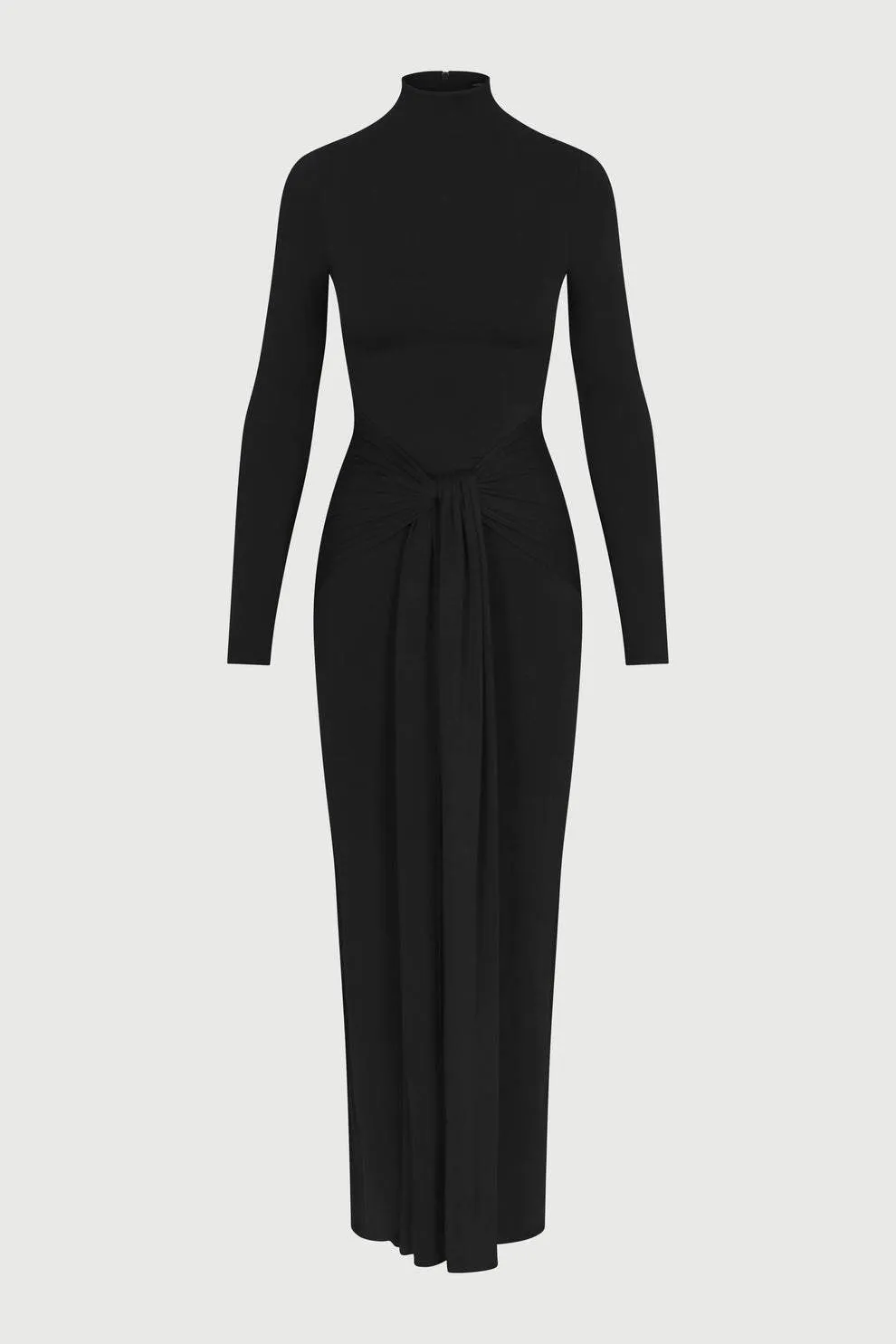 High neck draped strappy dress