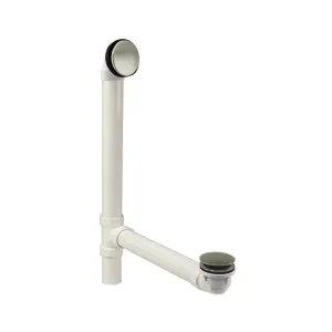 Illusionary Tip-Toe Overflow Tub Drain - Built-In - 11" Pvc/Satin Nickel