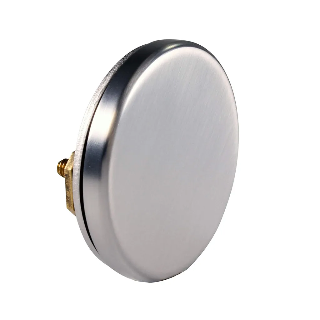 Illusionary Tip-Toe Overflow Tub Drain - Built-In - 11" Pvc/Satin Nickel