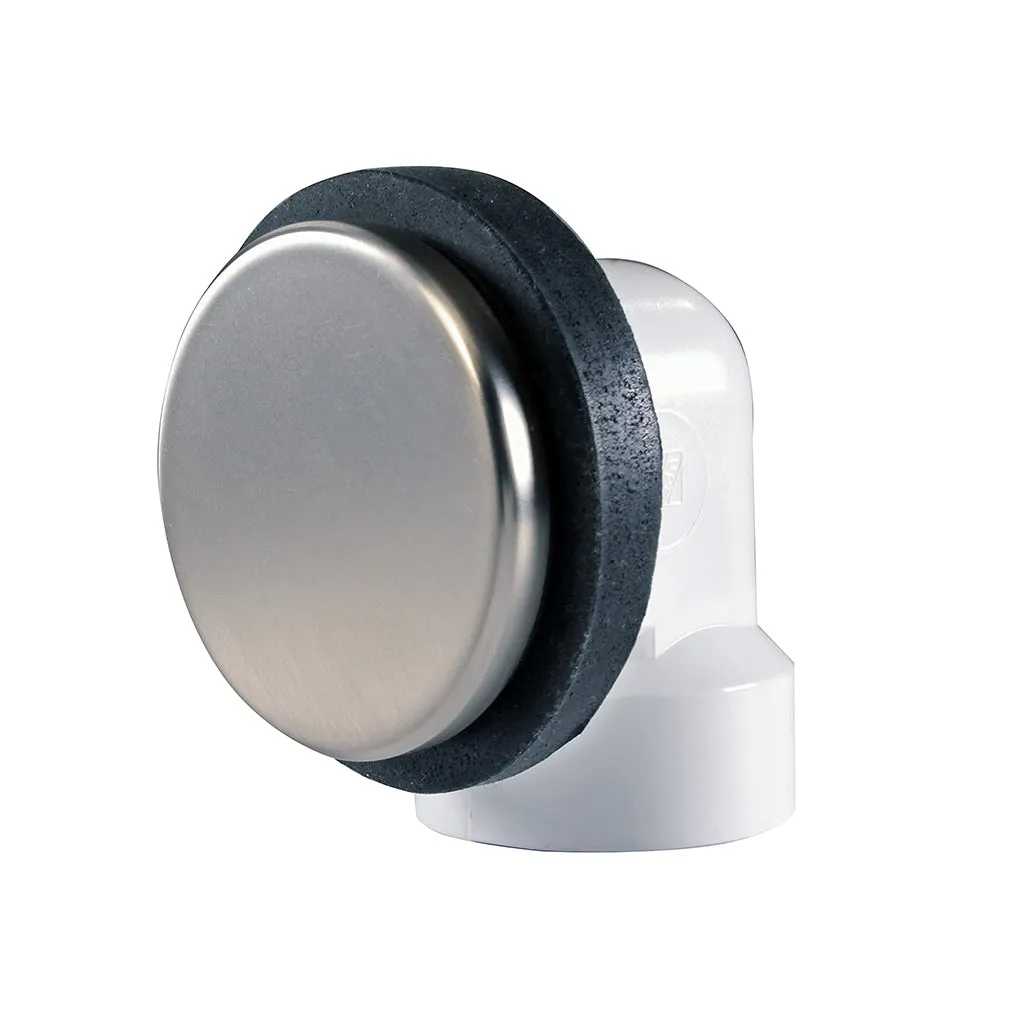 Illusionary Tip-Toe Overflow Tub Drain - Built-In - 11" Pvc/Satin Nickel