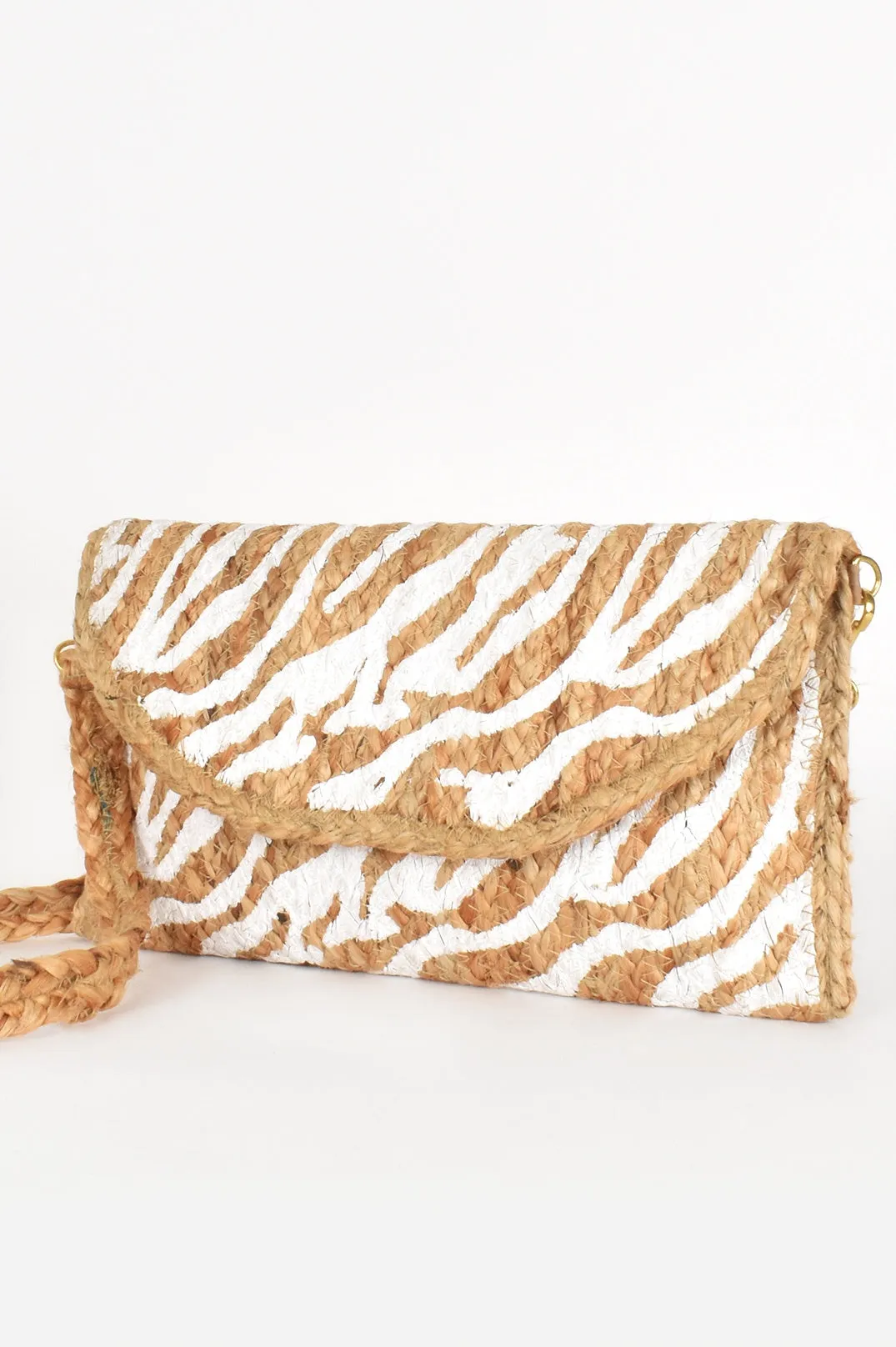 Jungle Print Clutch ~ White