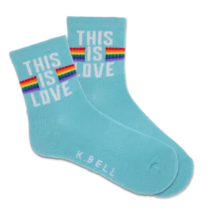 K.Bell Women's This Is Love Active Crew Sock