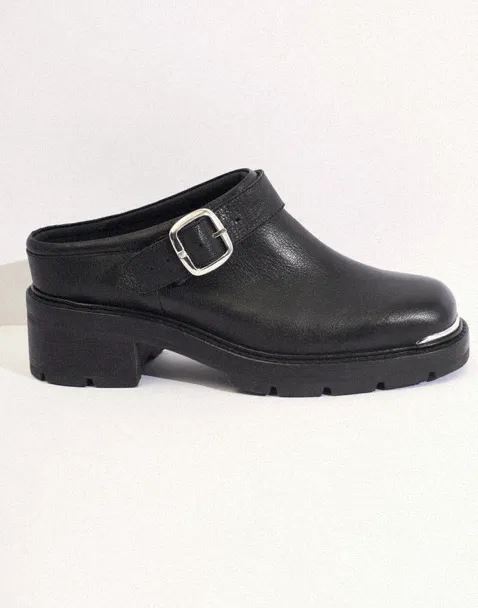 Kingston Slingback Mule Black