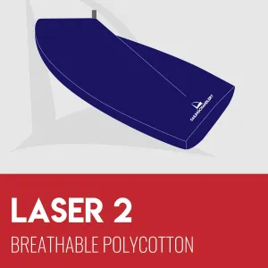 Laser 2 Boat Cover - Boom Up - Breathable Polycotton