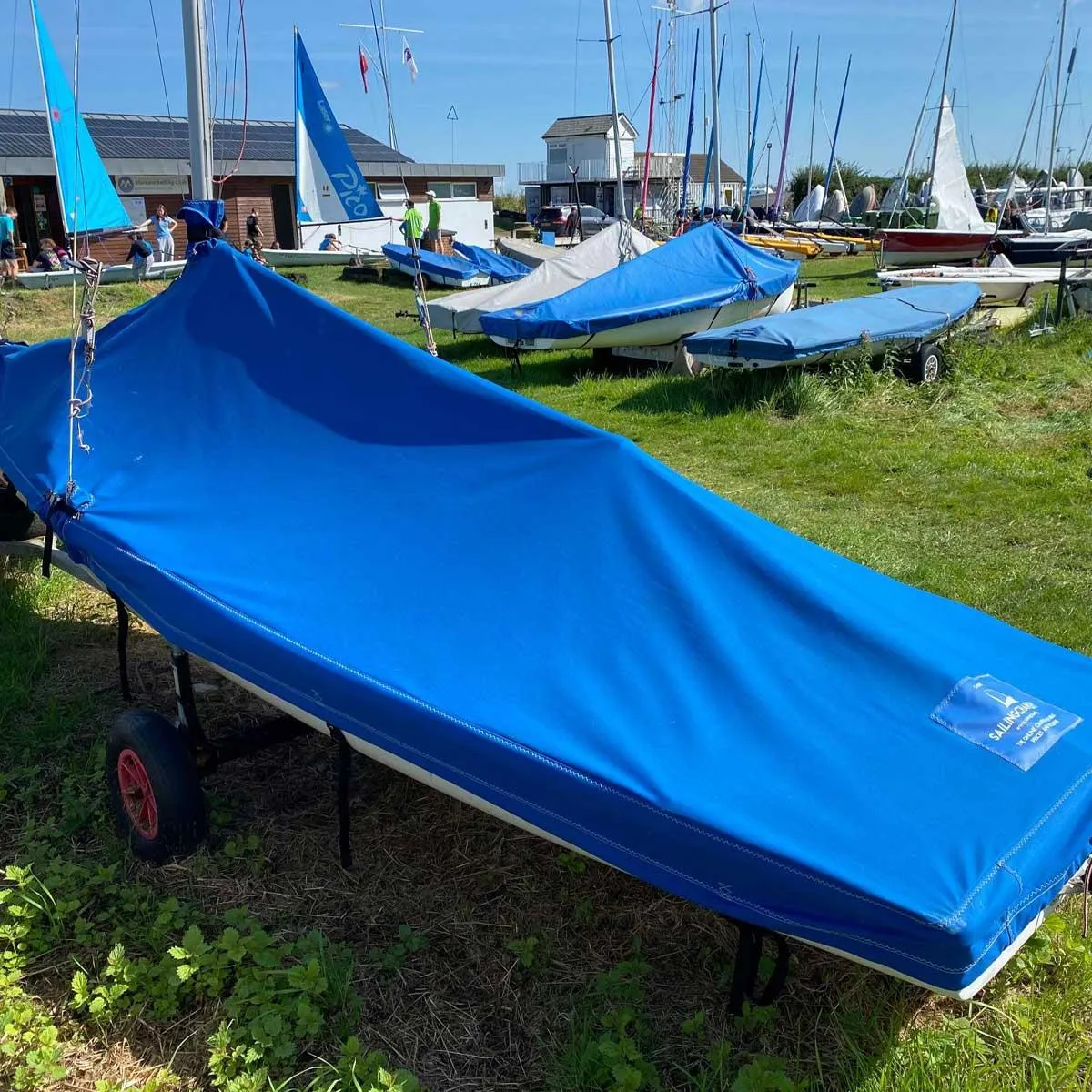 Laser 2 Boat Cover - Boom Up - Breathable Polycotton