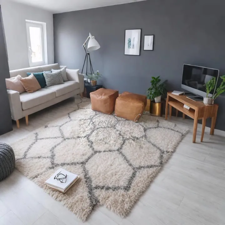 Leather Square Ottoman Poufs | Tan & Black Footstool | Unique Square Pouf
