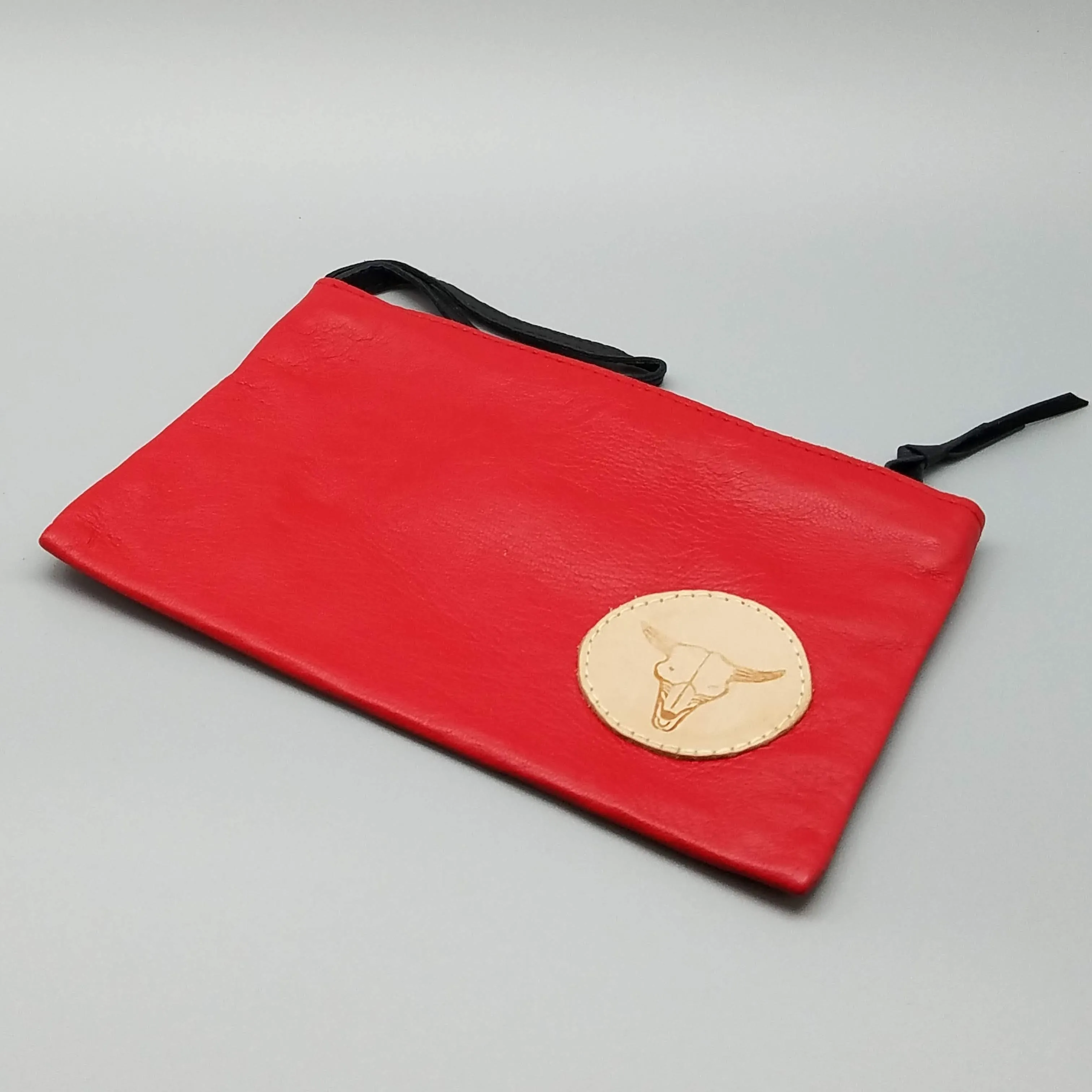 LEATHER WRIST-LET RED/BLACK