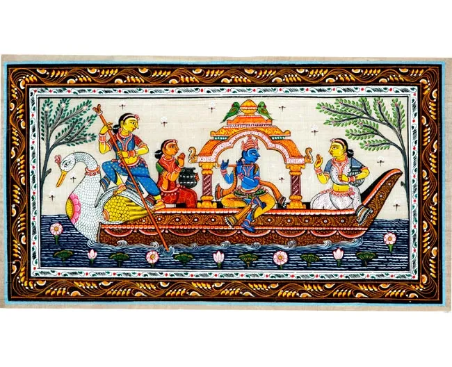 Lord Krishna Boating on River Yamuna