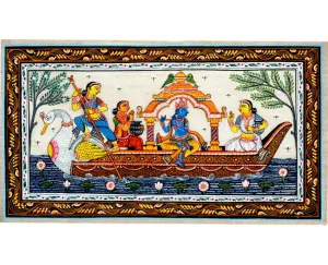 Lord Krishna Boating on River Yamuna