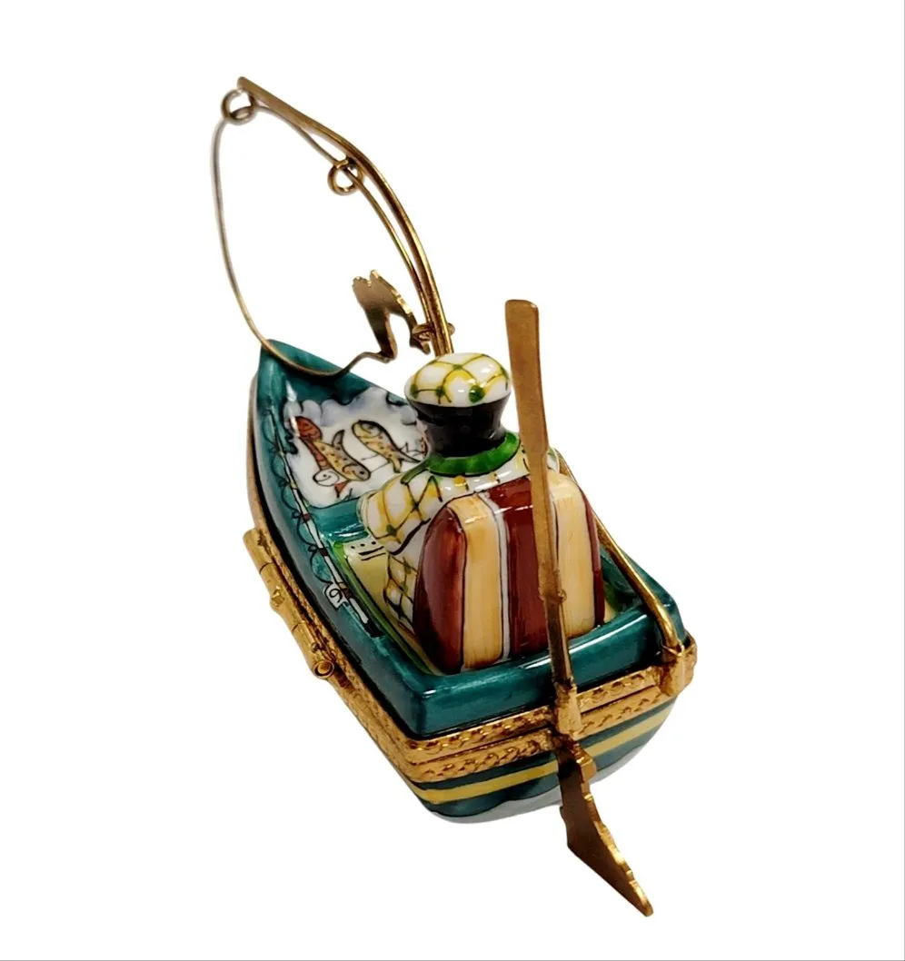 Man on Fishing Boat w Rod