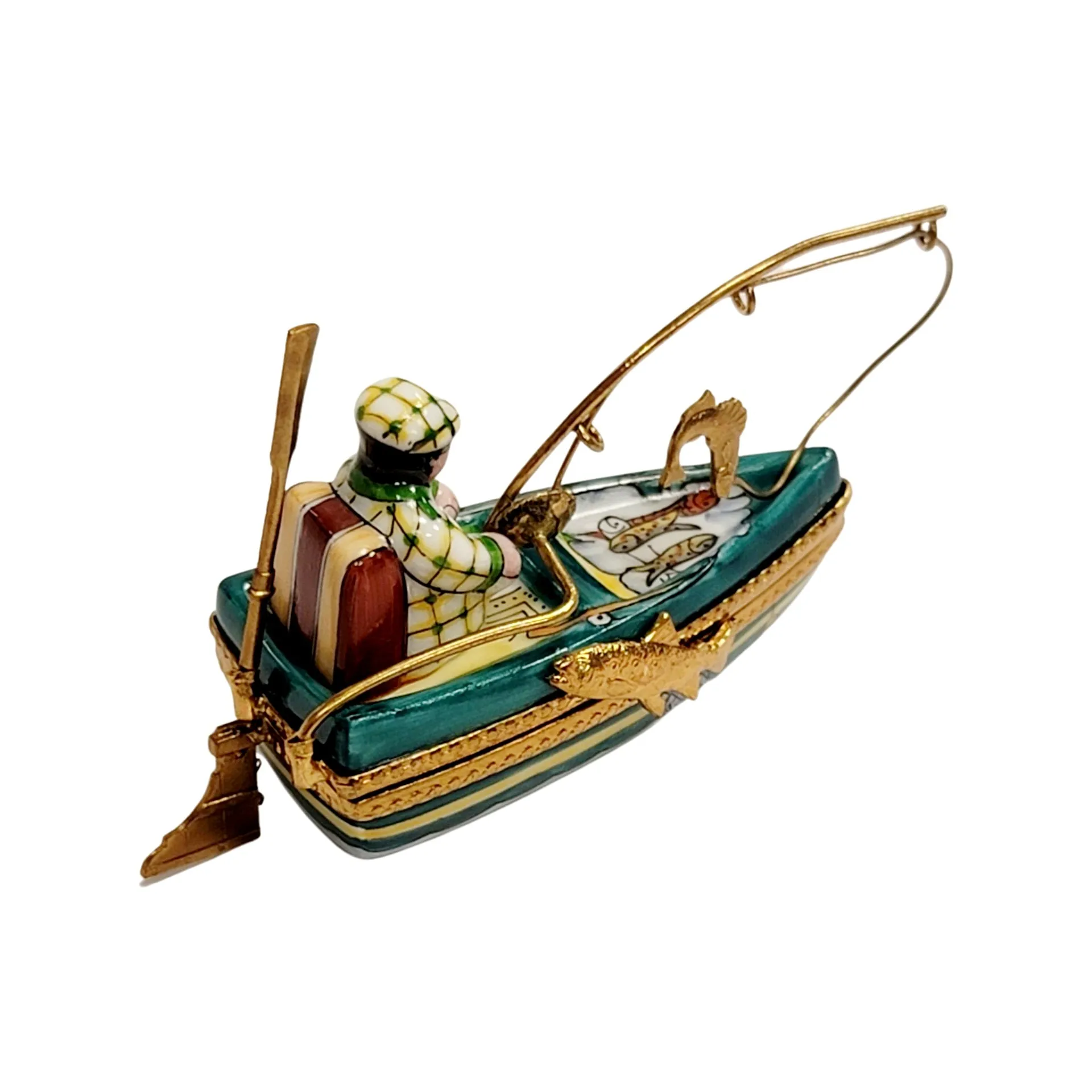 Man on Fishing Boat w Rod