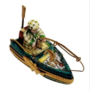 Man on Fishing Boat w Rod